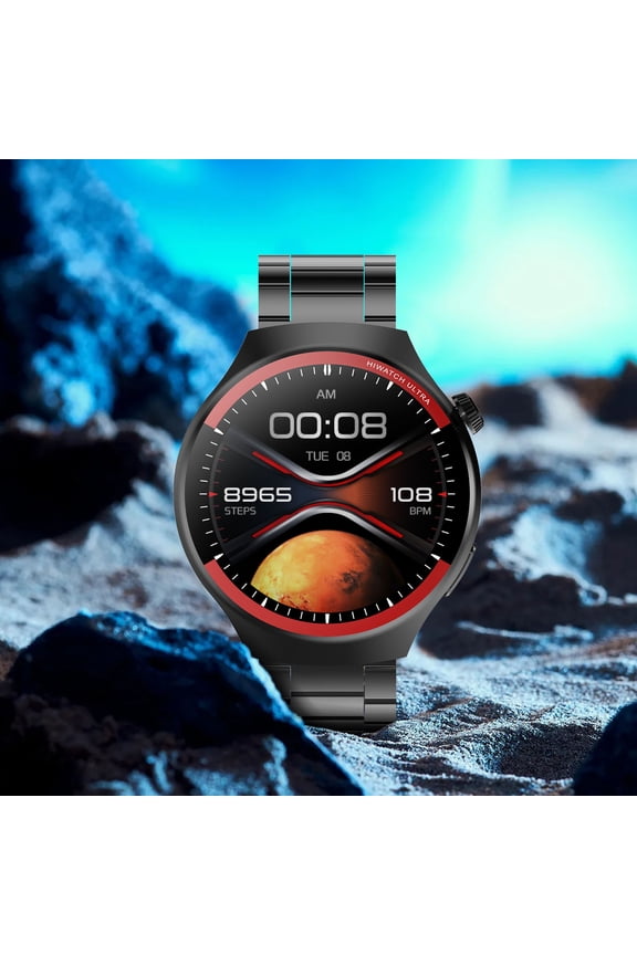 Smart Watch 1.5-Inch IPS Screen Fitness Tracker,24-Hour Health Monitor,Bluetooth Sports Watch with Wireless Charging