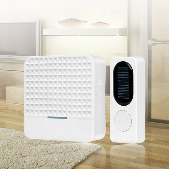 Oxodoi Solar Powered Doorbell,Wireless Remote Doorbell,Intelligent Music Chime,Energy‑Saving 433 MHz 300 m Range