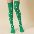 thumbnail image 1 of Oxodoi St.Patrick's Day Party Striped High Socks Women Over Knee High Socks Compression Socks(Length:70CM), 1 of 6