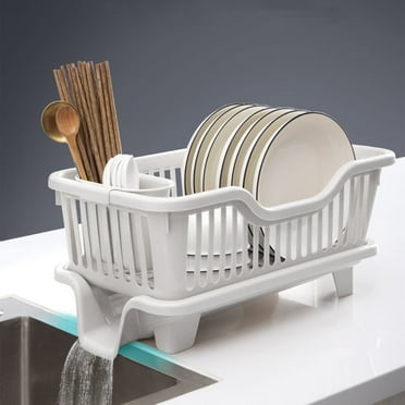 Zonao Storage Supplies Clearance Dish Drying Rack with Drainboard Dish Drainers for Kitchen Counter with Sink Spout Dish Strainers with Utensil