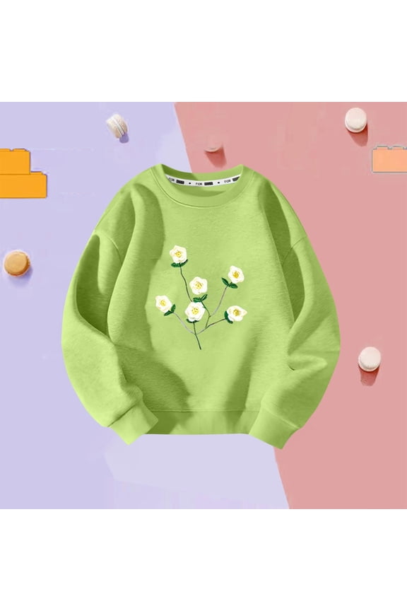 Sweatshirts for Girls Graphic Crewneck Sweatshirt Vacation Pullover