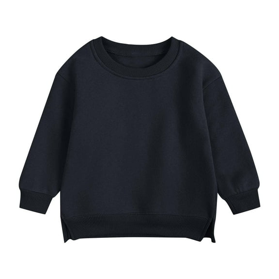Oxodoi Toddler Baby Boy Girl Clothes Solid Color Crewneck Sweatshirt Long Sleeve Pullover T Shirt Tops Fall Winter Outfit
