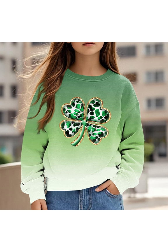 Toddler Baby Girls Sweatshirts Casual Pullover Crewneck Winter Long Sleeve Tops Shirts Clothes