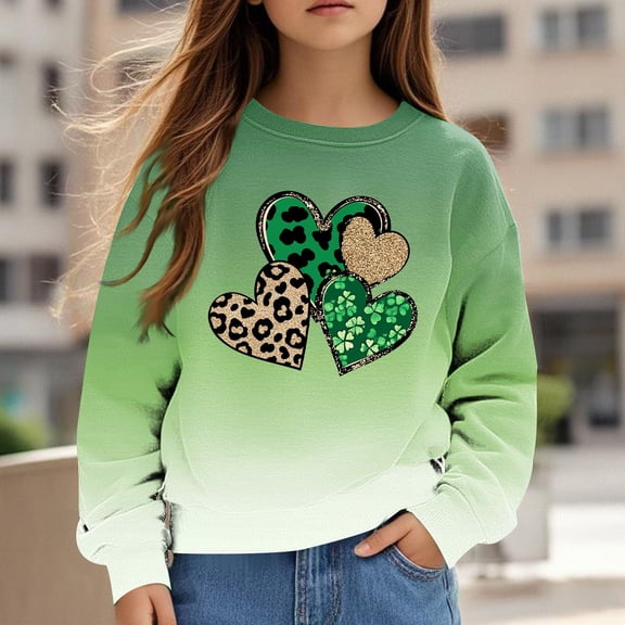 Oxodoi Toddler Boy Girl St Patricks Day Shirts Sleeve Tshirt for Kids Green Tee Tops