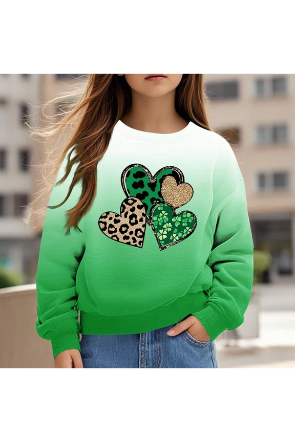 Toddler Boy Girl St Patricks Day Shirts Sleeve Tshirt for Kids Green Tee Tops