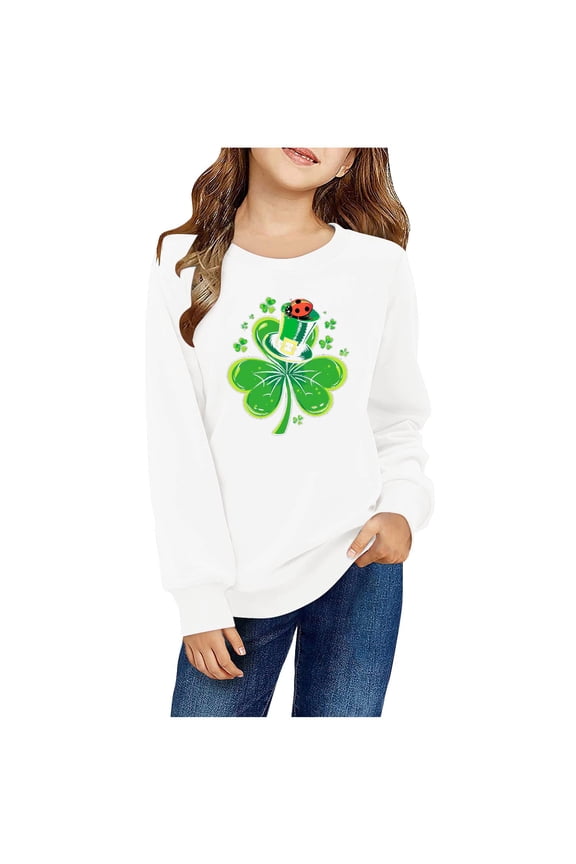 Toddler Shirt for Boys Girls Cute Print Long Sleeve Top Crewneck Sweatshirt Casual Spring Clothes