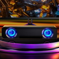 Oxodoi USB Wired Computer Speakers,Desktop Small Stereo Speakers with Subwoofer,3.5mm Audio Jack,Black