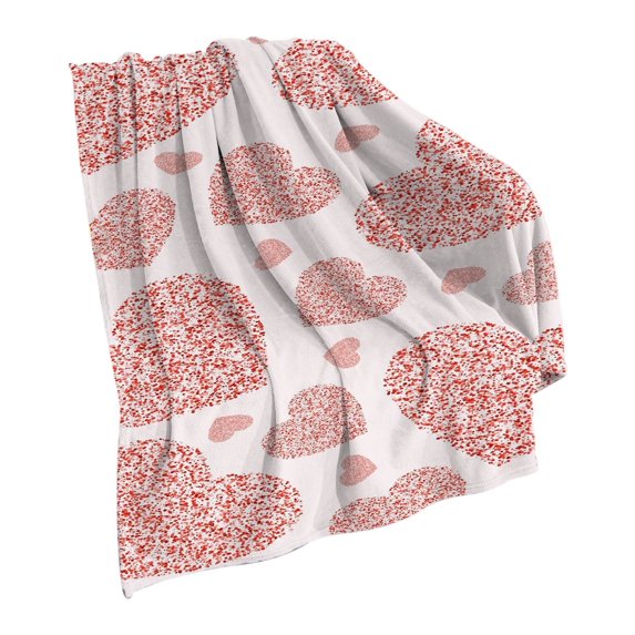 Zonao Valentine's Day Throws,Love Print Blankets and Throws Throws for Couch Warm Throw Blanket Soft Plush Blanket 29.5x39.3in
