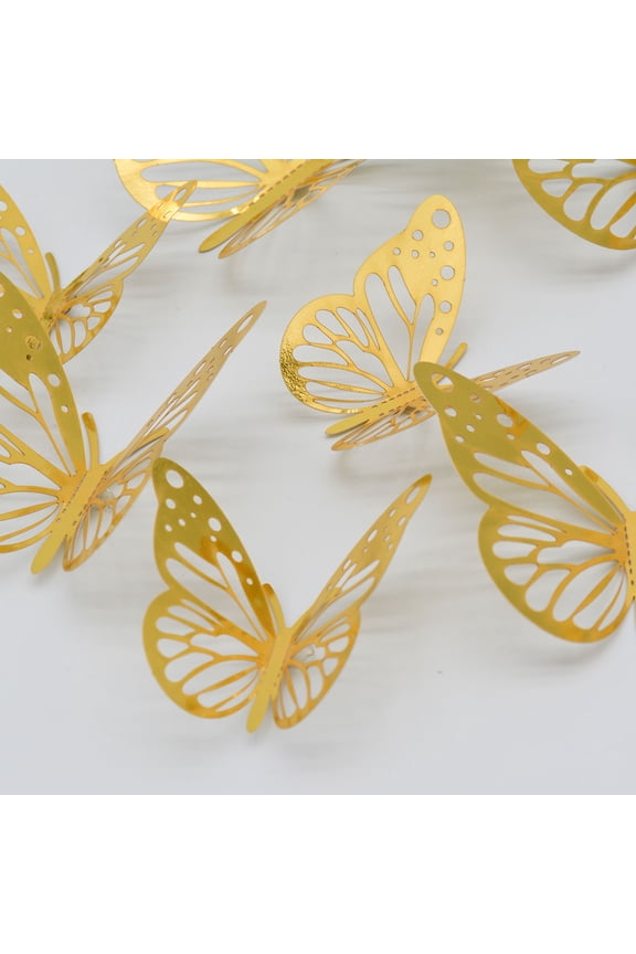 Wall Art,12Pcs 3D Butterfly Wall Decorations,3 Sizes,Party Decorations Birthday Decorations,Wall Decor for Living Room,Home Decor
