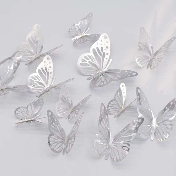Oxodoi Wall Art,12Pcs 3D Butterfly Wall Decorations,3 Sizes,Party Decorations Birthday Decorations,Wall Decor for Living Room,Home Decor
