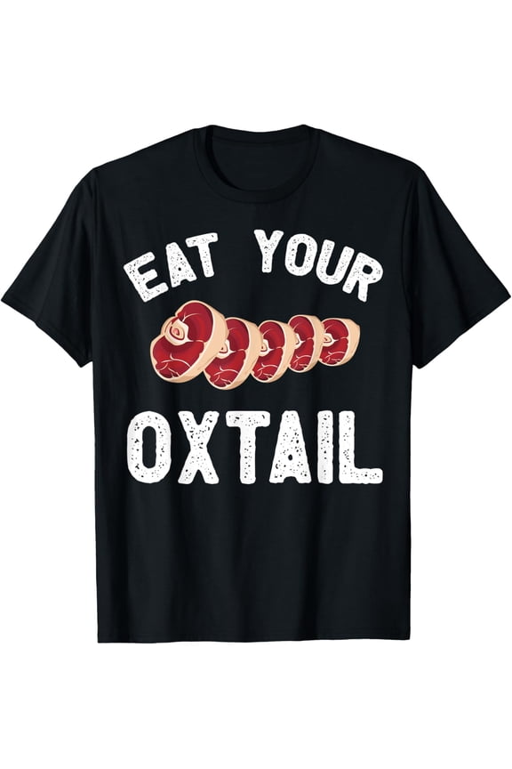 Oxtail Apparel | Funny Amazing Oxtails Lover Design T-ShirtMen and women, Black T-shirt, size: Extra large