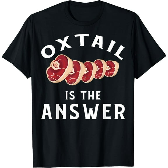 Oxtail Apparel | Funny Awesome Oxtails Lover Design T-ShirtMen and women, Black T-shirt, size: Extra large
