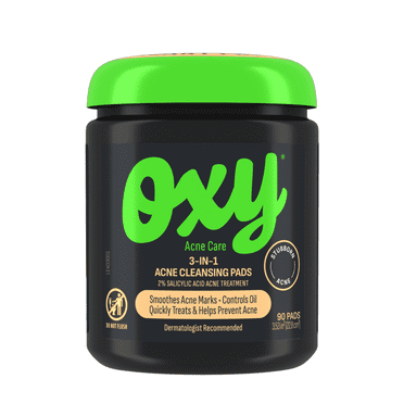 Oxy 3-IN-1 Acne Facial Cleansing Pads, Salicylic Acid, 90 Pads