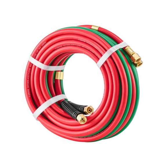 Oxy Acetylene Hose 1/4 x 25FT 300PSI T Grade 9/16 B Welding Cutting Torch Twin