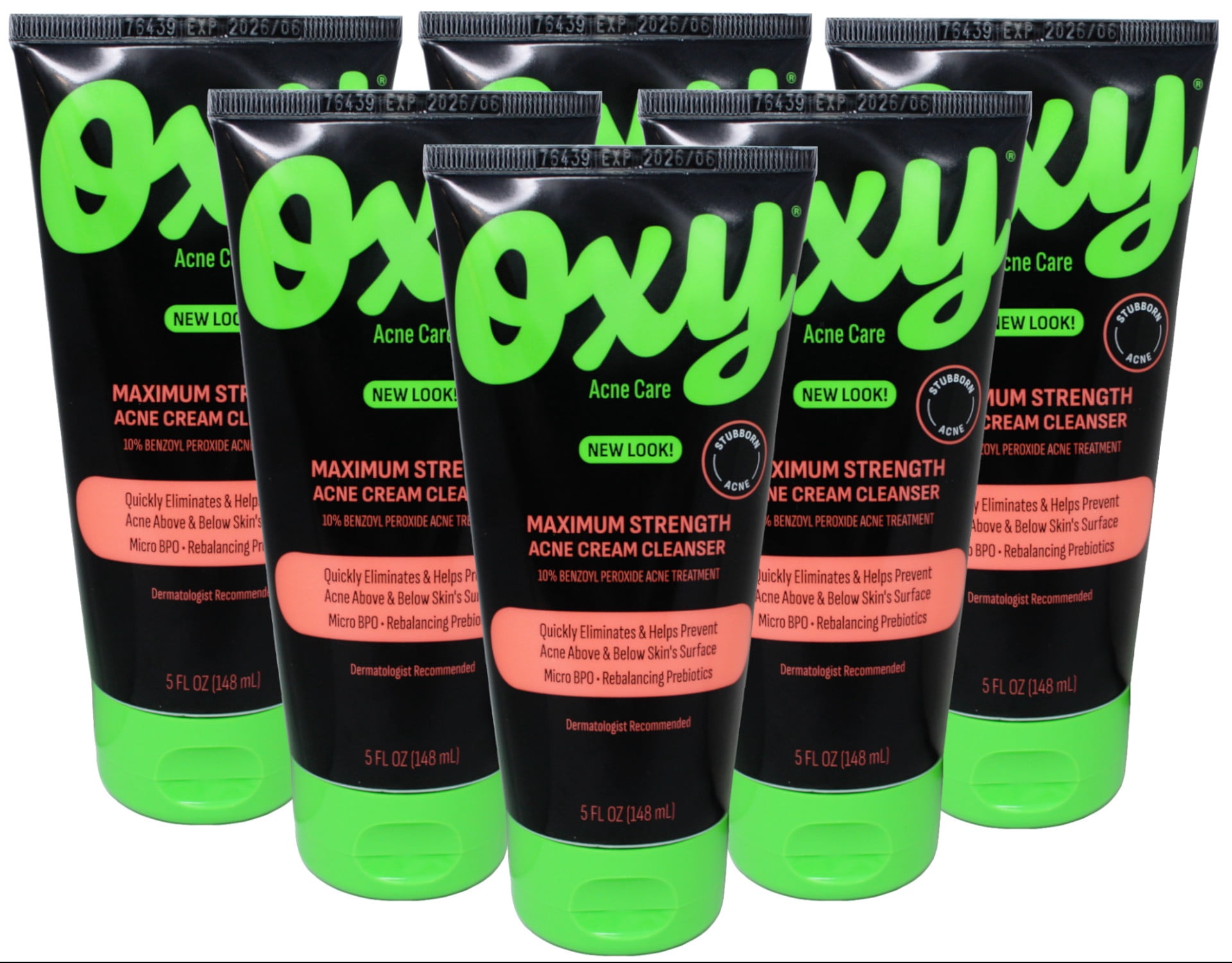 Oxy Acne Medication Face Wash Maximum Action with Maximum Strength 10% Benzoyl Peroxide, 5 FL OZ (Pack of 6)