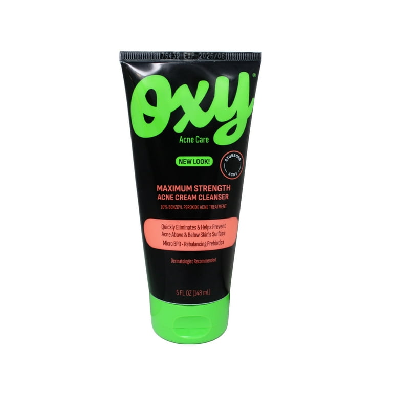OXY Acne Face Wash, Maximum Strength 10% Benzoyl Peroxide