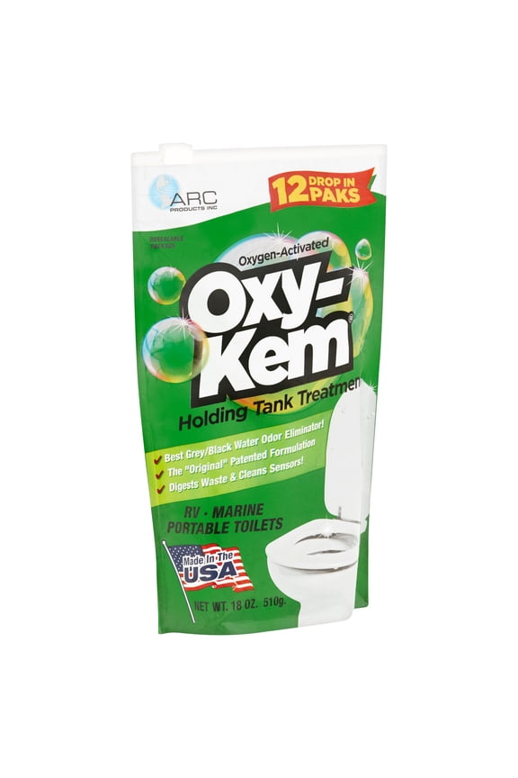 Dual Action Formula Cleaner and Deodorizer Treatment for RV Marine Black Water Tank Sewer System, Net Wt. 18 oz,12 Pack