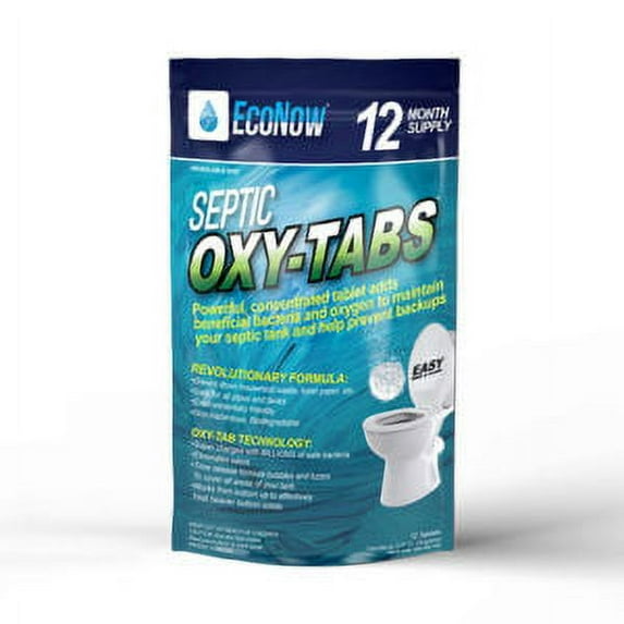Oxy-tabs Powerful Extra Strength Septic Tank Cleaner Tablets 12 months-by EcoNow