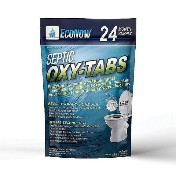 Oxy-tabs Powerful Extra Strength Septic Tank Cleaner Tablets 24 months-by EcoNow