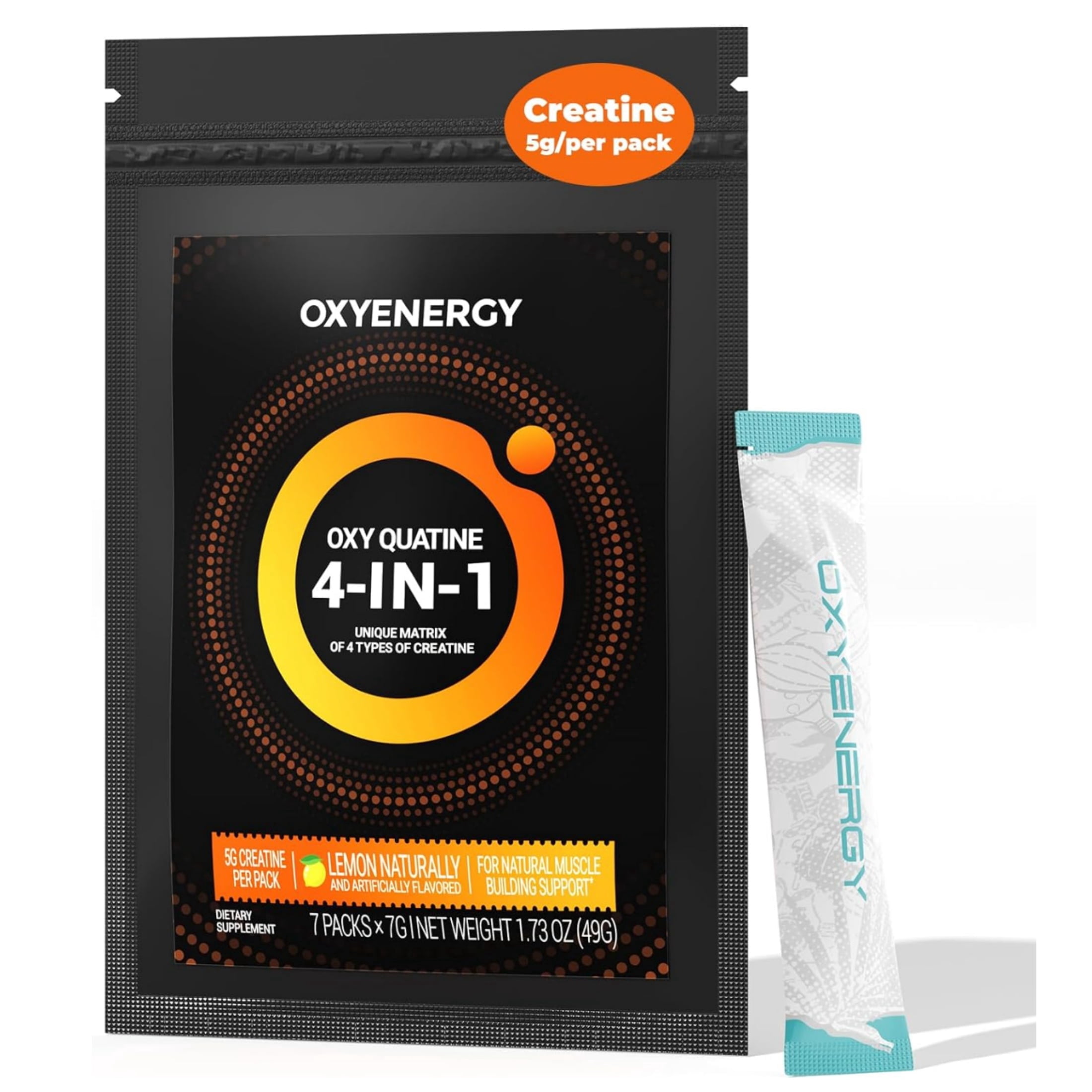 OxyEnergy OXY Quatine 4-in-1 Creatine Supplement, Advanced Creatine Matrix for Strength and Recovery Support, 30 Count