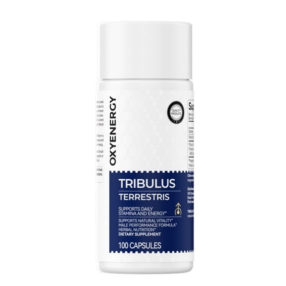 OxyEnergy Tribulus Terrestris Capsules, 1000mg, Vitality & Energy Support, 100 Count