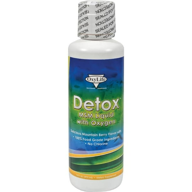 OxyLife Detox Msm Liquid with Oxygen 16 fl oz Liq Walmart Business