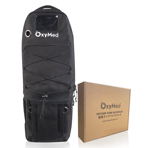 OxyMed Oxygen Tank Backpack - Portable Cylinder Holder Bag for Wheelchair & Walker-Fits M2,M4,M6,ML6,M7,M9,S Size