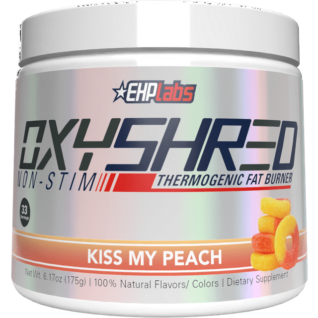 EHP LABS OxyShred Non Stimulant , Caffeine Free PreWorkout Supplement for Men & Women with L