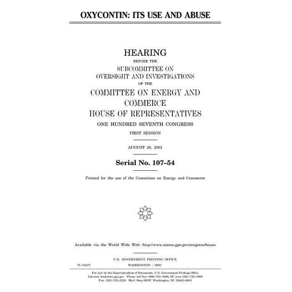 Oxycontin : Its Use and Abuse