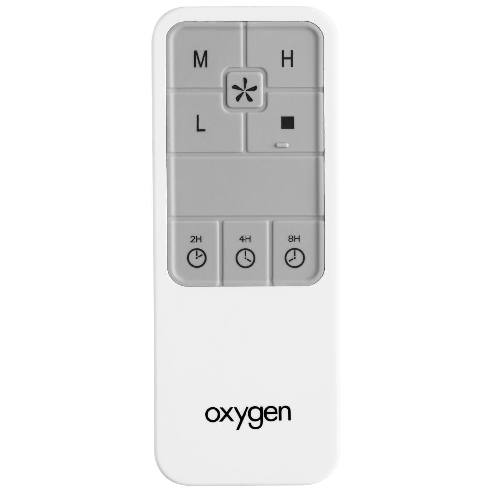 Oxygen White Plastic Ceiling Fan Remote Control