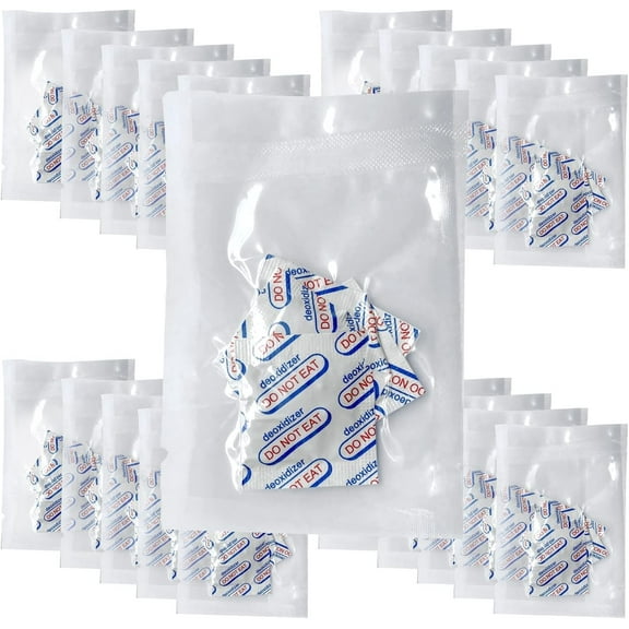 Oxygen Absorbers For Food Storage 200cc ( 5 pcs in Vacuum Sealed Bag x 24, Total 120 Packets ) O2 Absorbers Food Grade Oxygen Absorbers Oxygen Packets For Food Storage Oxygen Remover Absorb Observers