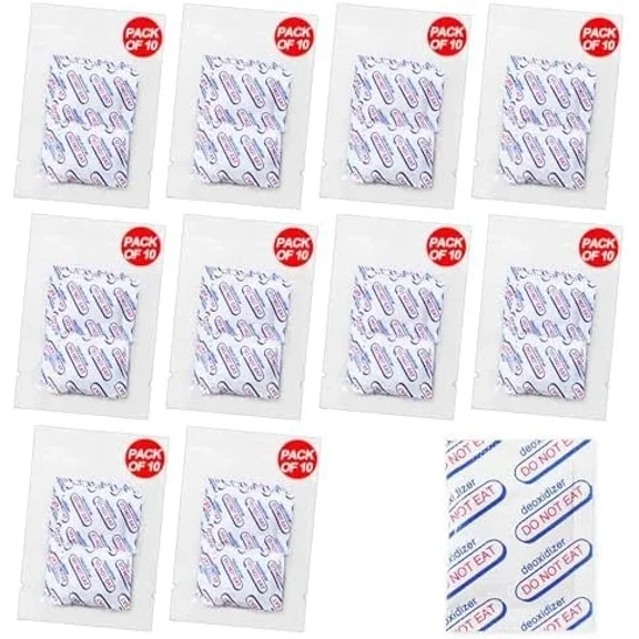 Oxygen Absorbers For Long Term Food Storage, 10 Packs