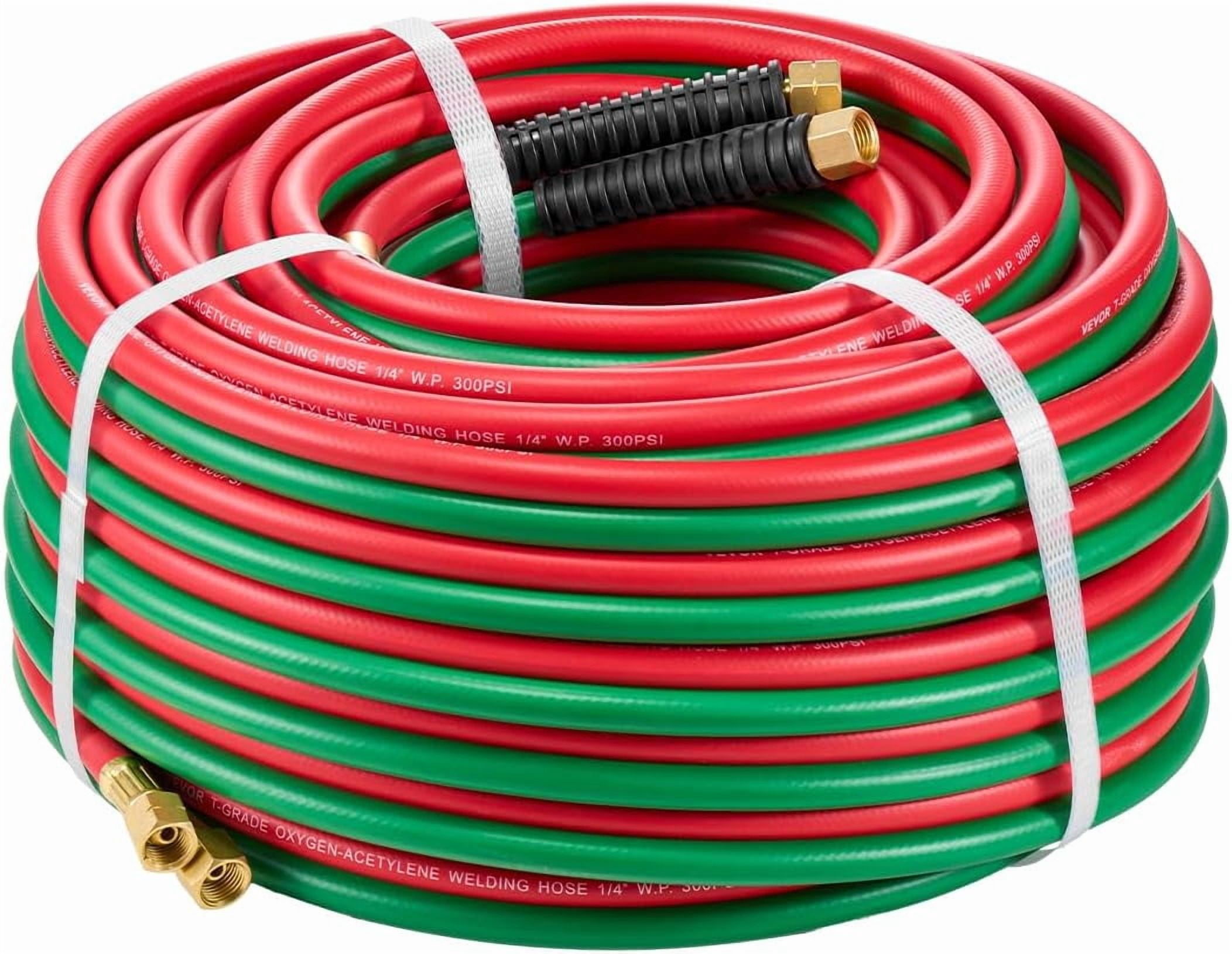 Oxygen Acetylene Hose, 1/4-Inch x 100FT Oxy Acetylene Hose with 9/16 ...