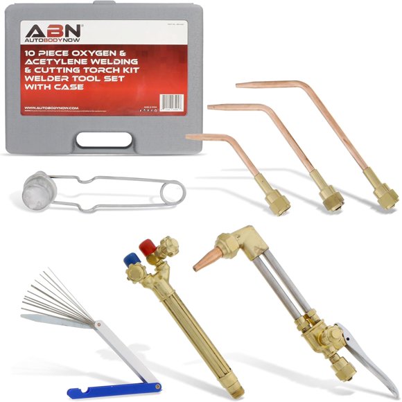 Oxygen & Acetylene Torch Kit 10 Pc Welding Kit Metal Cutting Torch Kit, Portable Cutting Torch Set Welder Tools