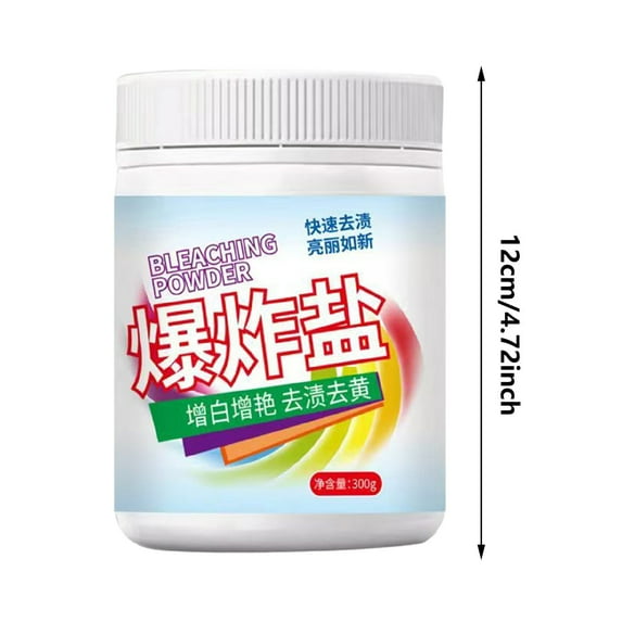 Oxygen Bleach Stain Remover Powder for Clothes, Concentrated Laundry Booster for Tough Stains, Safe on Colors & Fabrics, Removes Sweat, Oil, Food, Wine, 40°C Active