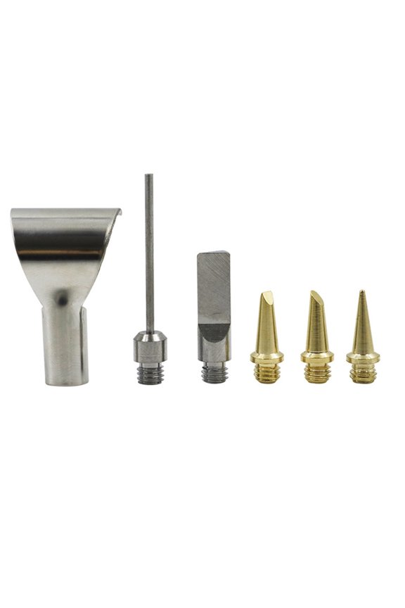 Oxygen Easy Metal Welding Tip Set with Not Oxidation Gold Plating Iron Tip Attachments 6pcs For Soldering Tool