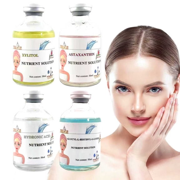 Oxygen Facial Machine Oxygen Infusion Device Oxygen Sprayer Facial Nutrient Solution Set SPA Skincare Facial Machine Anti Aging Beauty Salon Machine 50ml Per Bottle Elitzia