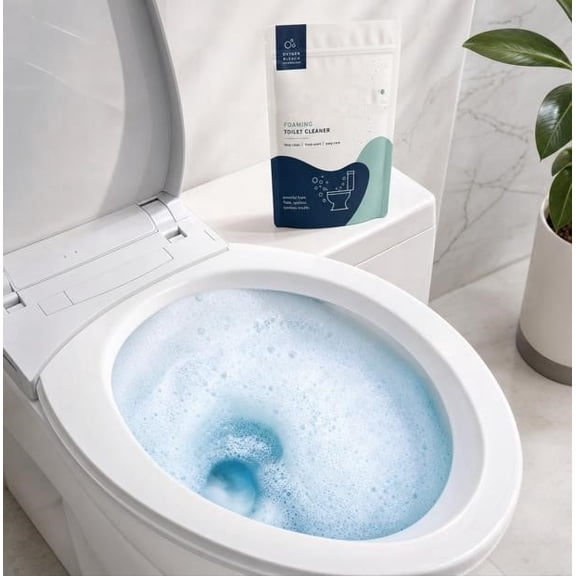 Oxygen Foaming Toilet Cleaner Powder, with Measuring Scoop, Limescale and Urine Stain Remover, Mild Fragrant Formula for Deep Bathroom Cleaning