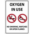 thumbnail image 1 of Oxygen In Use Sign 12”X8” Metal Signs Aluminum Sign Pre-Drilled Holes For Easy Mounting Indoor Or Outdoor Use For Fence Door Or Gate, 1 of 6