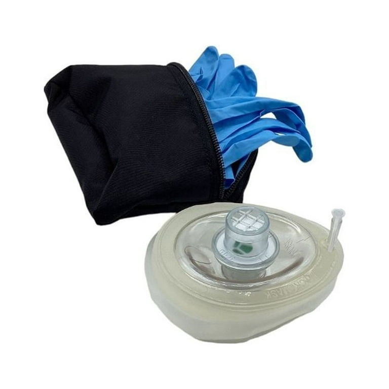 MedicalMartByMail Oxygen Inlet CPR Micromask, Clear and Re-Usable with Adjustable Mask Emergency Response Products - 2 Each, Adult Unisex, Size: One Size