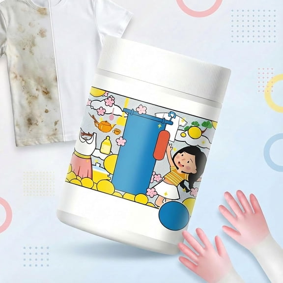 Oxygen Laundry Powder, 500g Hyper Concentrated Laundry Detergent,  Free Formula Safe on Everyday Fabrics Removes Milk Sweat Oil Fruit Stains