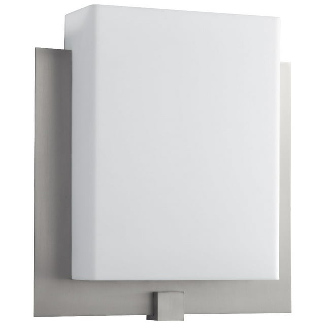 3-523-224-Oxygen Lighting-Pathways - 15 Inch 10.5W 120V 1 LED Wall Sconce-Satin Nickel Finish-Matte White Acrylic Glass Color