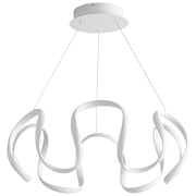 3-61-6 Oxygen Lighting Cirro - 28 Inch 95W 1 LED Chandelier-White Finish