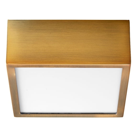 4.87 Inch 8.4W 120V 1 Led Flush Mount-Aged Brass Finish Oxygen Lighting 3-610-40
