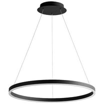Oxygen Lighting - Circulo - 23.5 Inch 53W 1 LED Pendant-Black Finish