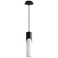 thumbnail image 1 of 16.75 Inch 5.1W 1 Led Tall Pendant-Black Finish-Satin Opal Glass Color-3000 Color Temperature Oxygen Lighting 3-678-115, 1 of 2