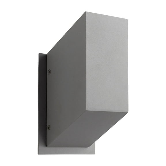 Duo 2 - Light White Contemporary / Modern - LED Glass And Steel Outdoor Wall Light