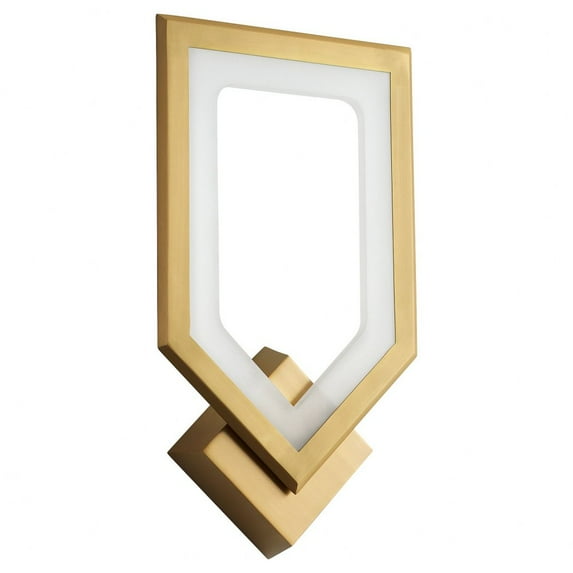 3-59-40 Oxygen Lighting Aegis - 18W 1 LED Wall Sconce-16.25 Inches Tall and 9 Inches Wide-Aged Brass Finish