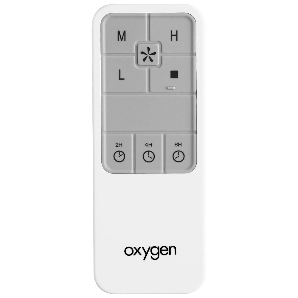 Oxygen White Plastic Ceiling Fan Remote Control