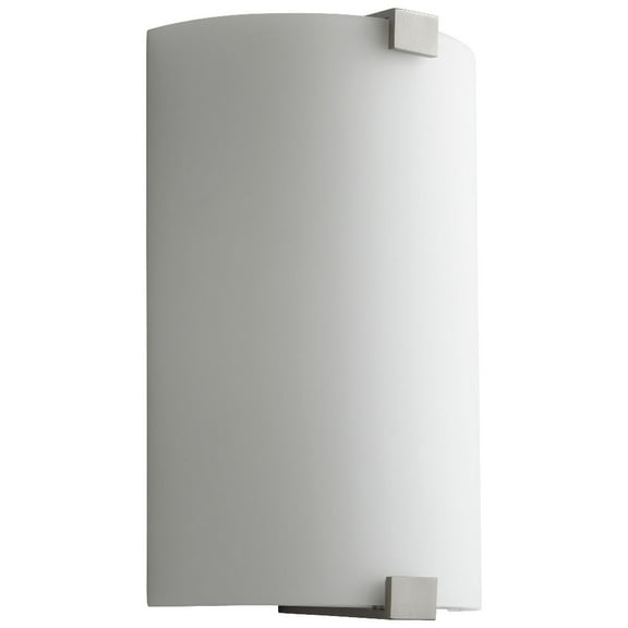 12.5 Inch 10.5W 120V 1 Led Wall Sconce-Satin Nickel Finish-White Opal Glass Color Oxygen Lighting 3-563-124